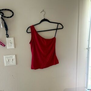 Red XOXO tank top